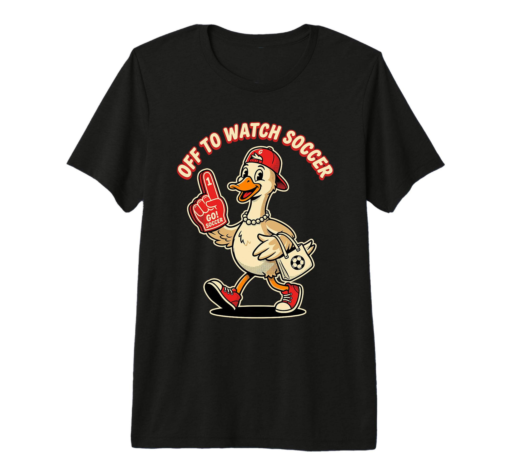 Off To Watch Soccer Funny Goose Game T-Shirt - Unique Graphic Men Women - T-Shirt, Sweatshirt, Hoodie