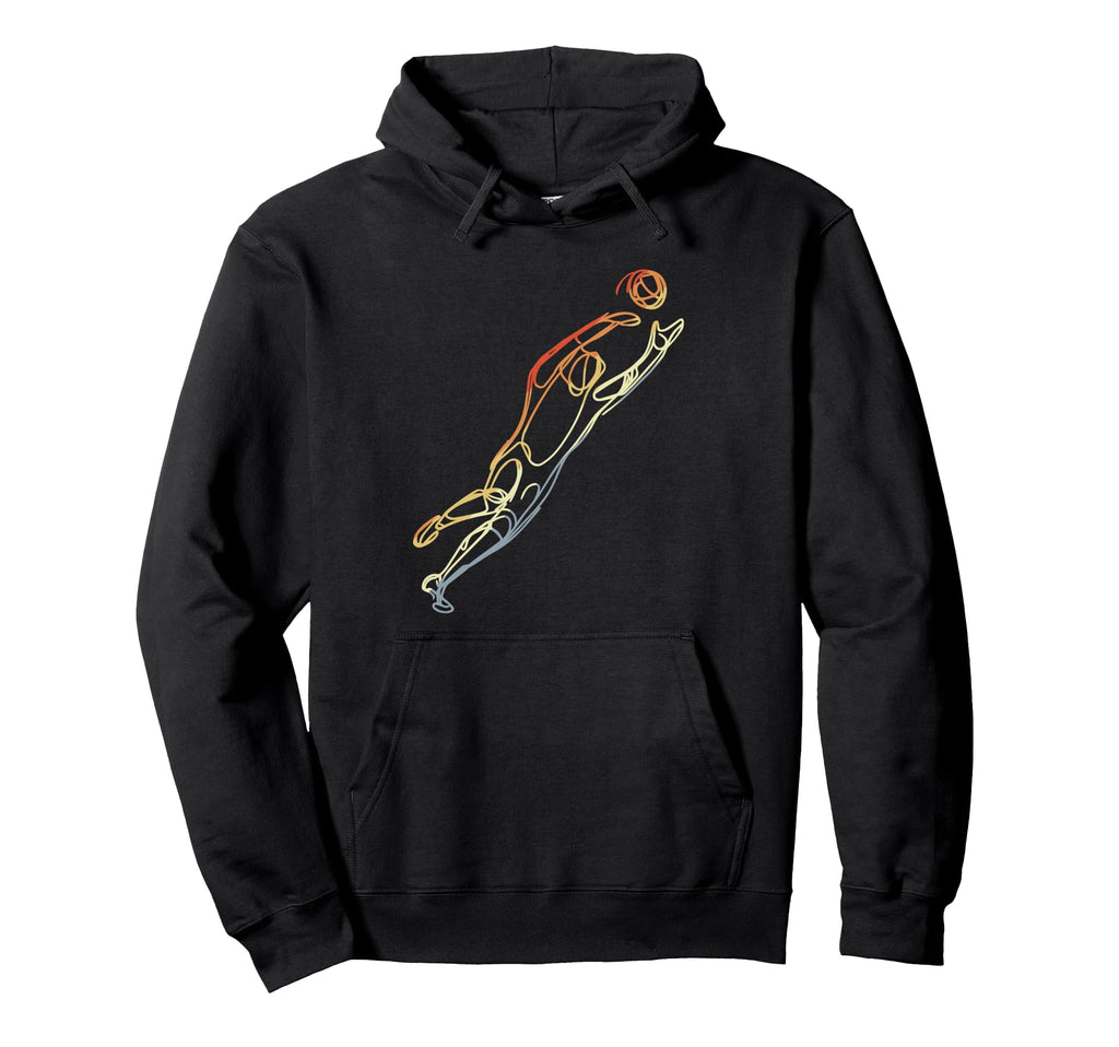 Soccer Goalkeeper Sketch Hoodie - Custom Art Print for Adults - T-Shirt, Sweatshirt, Hoodie