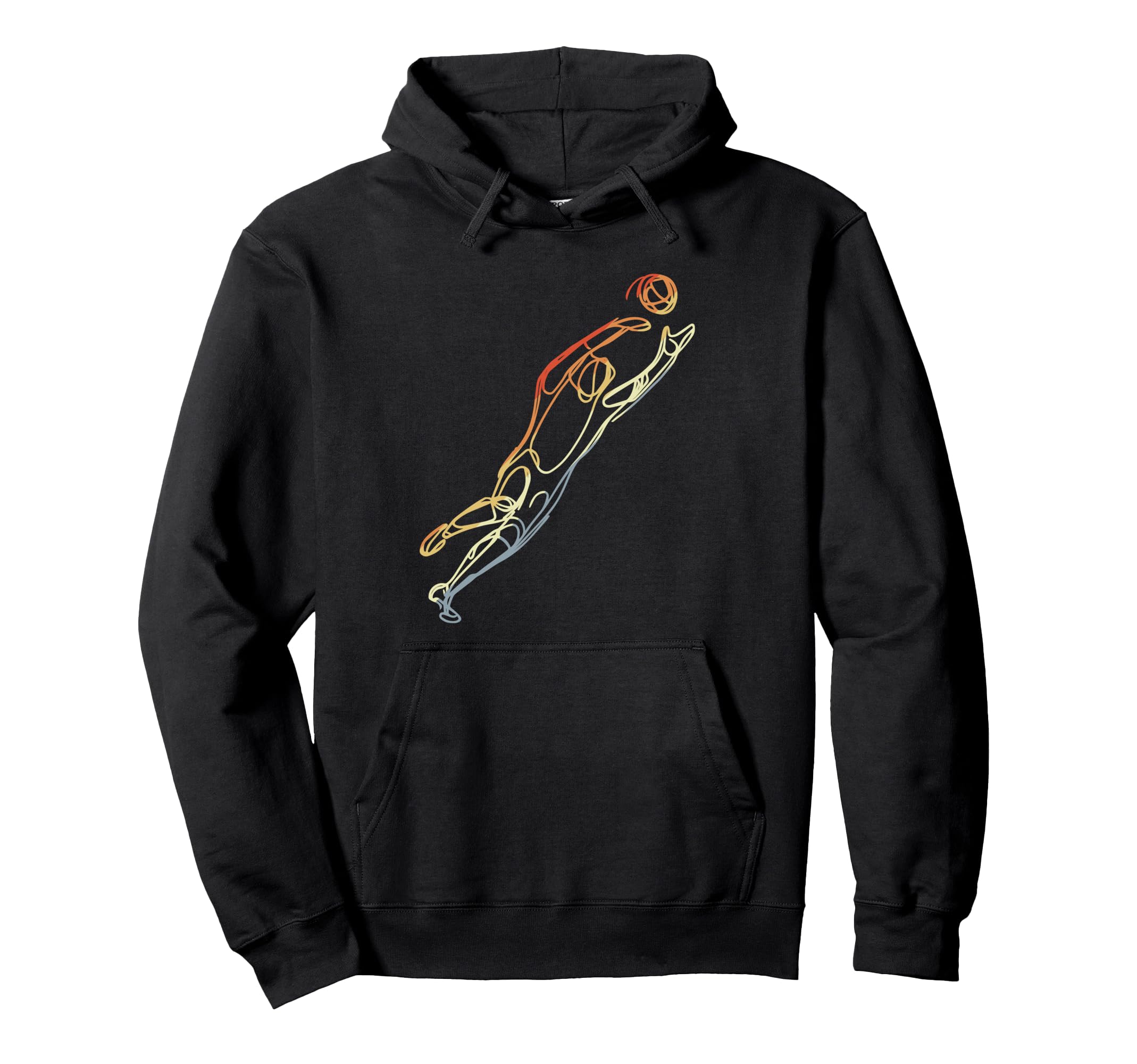 Soccer Goalkeeper Sketch Hoodie - Custom Art Print for Adults - T-Shirt, Sweatshirt, Hoodie