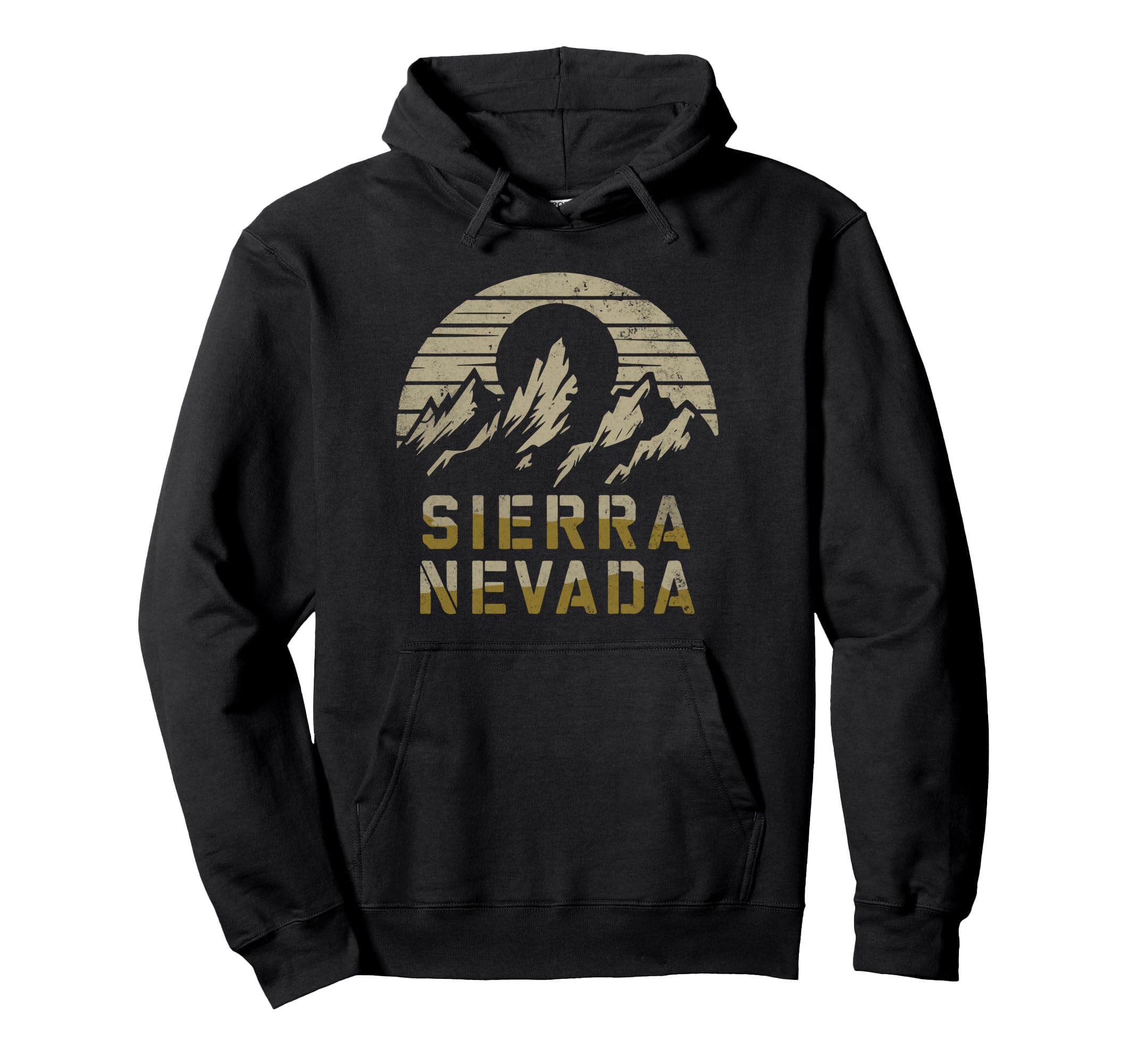 Sierra Nevada Mountain Sunset Hoodie - Aesthetic Graphic Men Women - T-Shirt, Sweatshirt, Hoodie