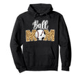Ball Mom Soccer Baseball Mom Baseball Hoodie - Minimalist Print for Adults - T-Shirt, Sweatshirt, Hoodie