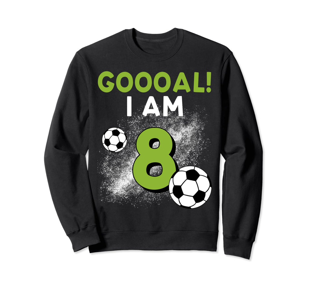8Th Birthday Soccer Theme 8Year Old Sweatshirt - Trendy Graphic Men Women - T-Shirt, Sweatshirt, Hoodie