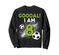 8Th Birthday Soccer Theme 8Year Old Sweatshirt - Trendy Graphic Men Women - T-Shirt, Sweatshirt, Hoodie