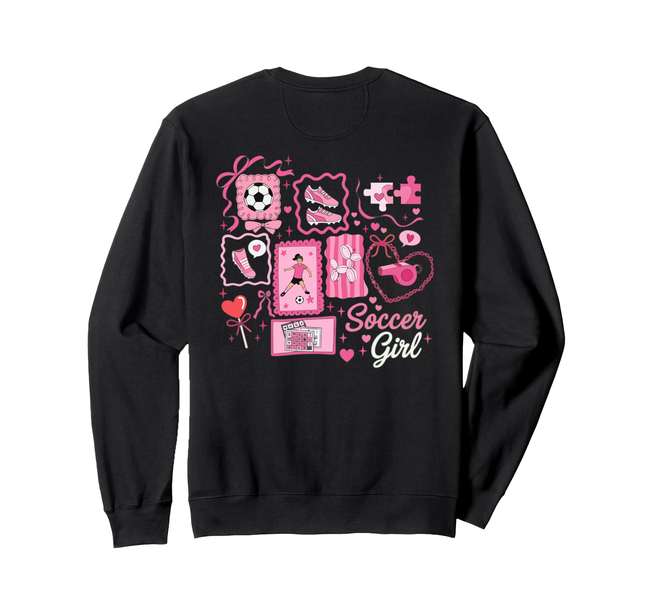 Soccer Stamp Bow Game Day Sweatshirt - Casual Everyday Wear Men Women - T-Shirt, Sweatshirt, Hoodie