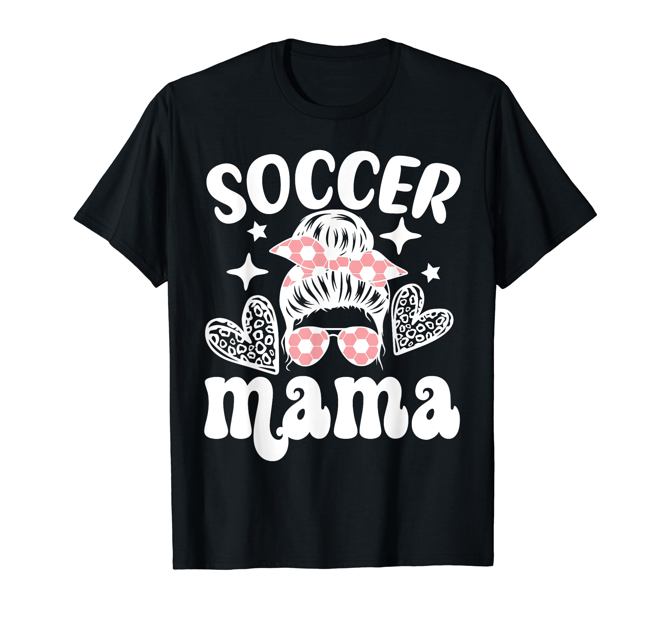 Soccer Mama Messy Bun Soccer Mothers T-Shirt - Trendy Graphic for Adults - T-Shirt, Sweatshirt, Hoodie