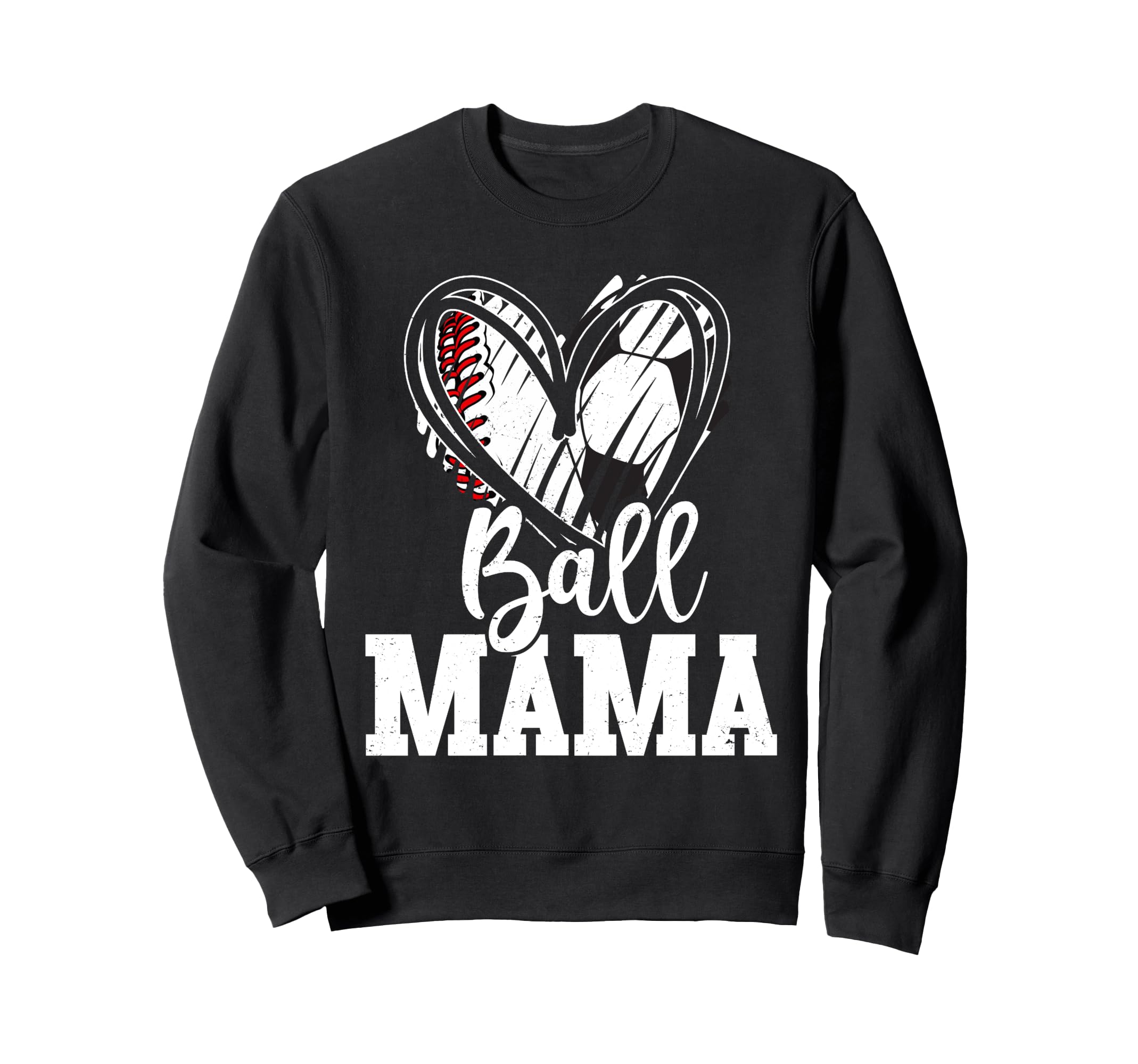 Ball Mama Baseball Soccer Mom Mothers Sweatshirt - Minimalist Print Unisex - T-Shirt, Sweatshirt, Hoodie