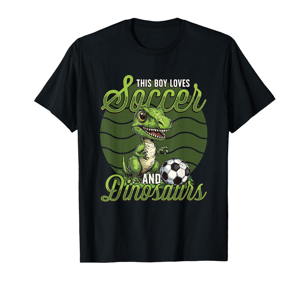 This Loves Soccer And Dinosaurs T-Shirt - Aesthetic Graphic for Adults - T-Shirt, Sweatshirt, Hoodie