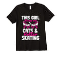 Runs Cats And Roller Skating Funny T-Shirt - Novelty Apparel Men Women - T-Shirt, Sweatshirt, Hoodie