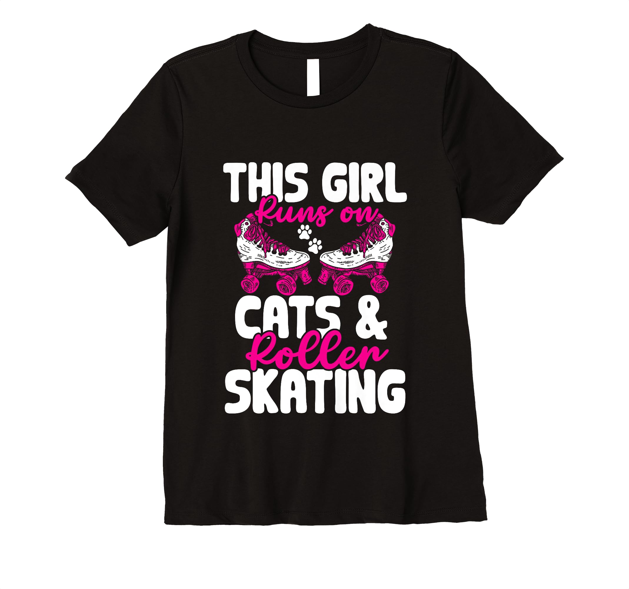 Runs Cats And Roller Skating Funny T-Shirt - Novelty Apparel Men Women - T-Shirt, Sweatshirt, Hoodie