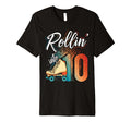 Rollin Into 10Th Birthday Roller Skate T-Shirt - Custom Art Print Unisex - T-Shirt, Sweatshirt, Hoodie