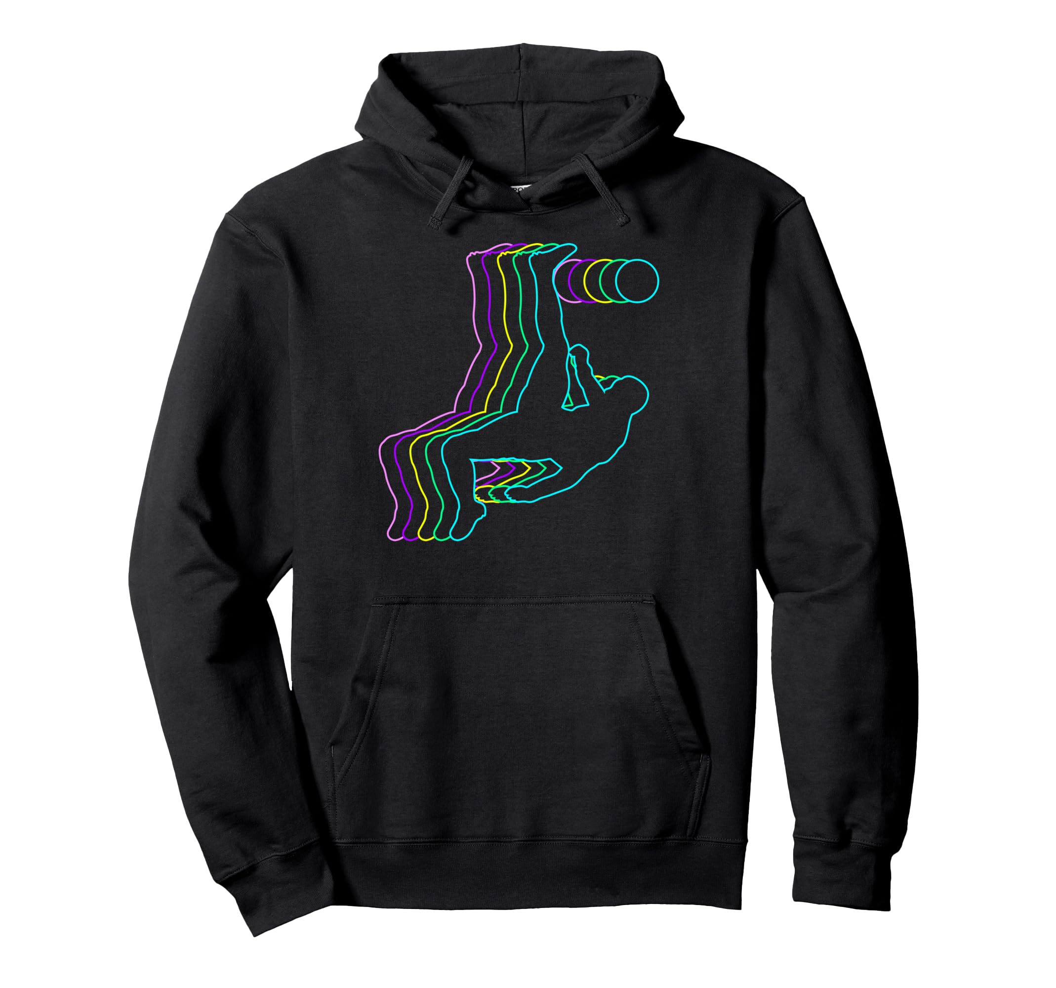 Colorful Outline Funny Soccer Player Hoodie - Trendy Graphic for Adults - T-Shirt, Sweatshirt, Hoodie