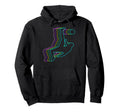 Colorful Outline Funny Soccer Hoodie - Casual Everyday Wear Men Women - T-Shirt, Sweatshirt, Hoodie