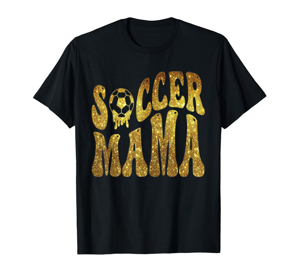 Soccer Mama Gold Funny Mom T-Shirt - Fun Novelty Design Men Women - T-Shirt, Sweatshirt, Hoodie