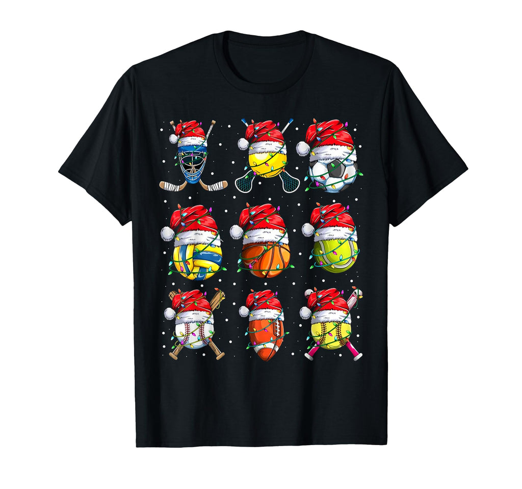 Santa Sports Sport Ball Player T-Shirt - Graphic Print Unisex - T-Shirt, Sweatshirt, Hoodie
