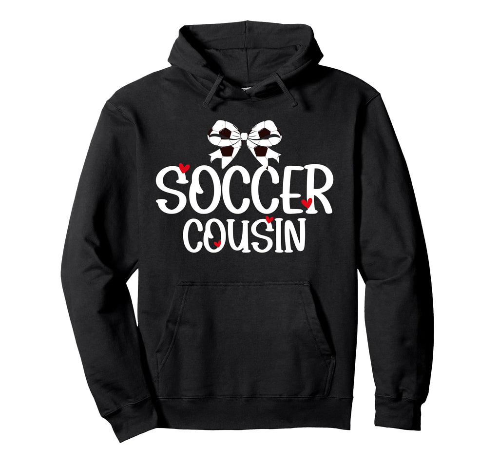 Soccer Cousin Coquette Soccer Player Hoodie - Minimalist Print for Adults - T-Shirt, Sweatshirt, Hoodie