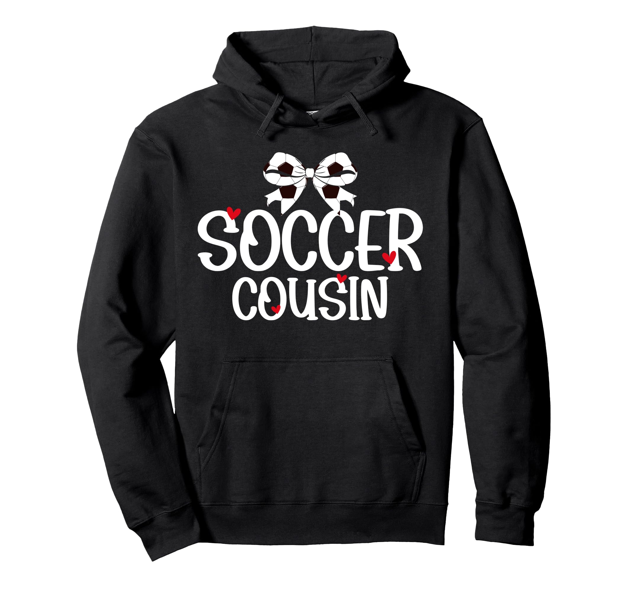 Soccer Cousin Coquette Soccer Player Hoodie - Minimalist Print for Adults - T-Shirt, Sweatshirt, Hoodie