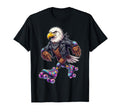 Funny Bald Eagle Roller Skates Skater T-Shirt - Trendy Graphic Unisex - T-Shirt, Sweatshirt, Hoodie