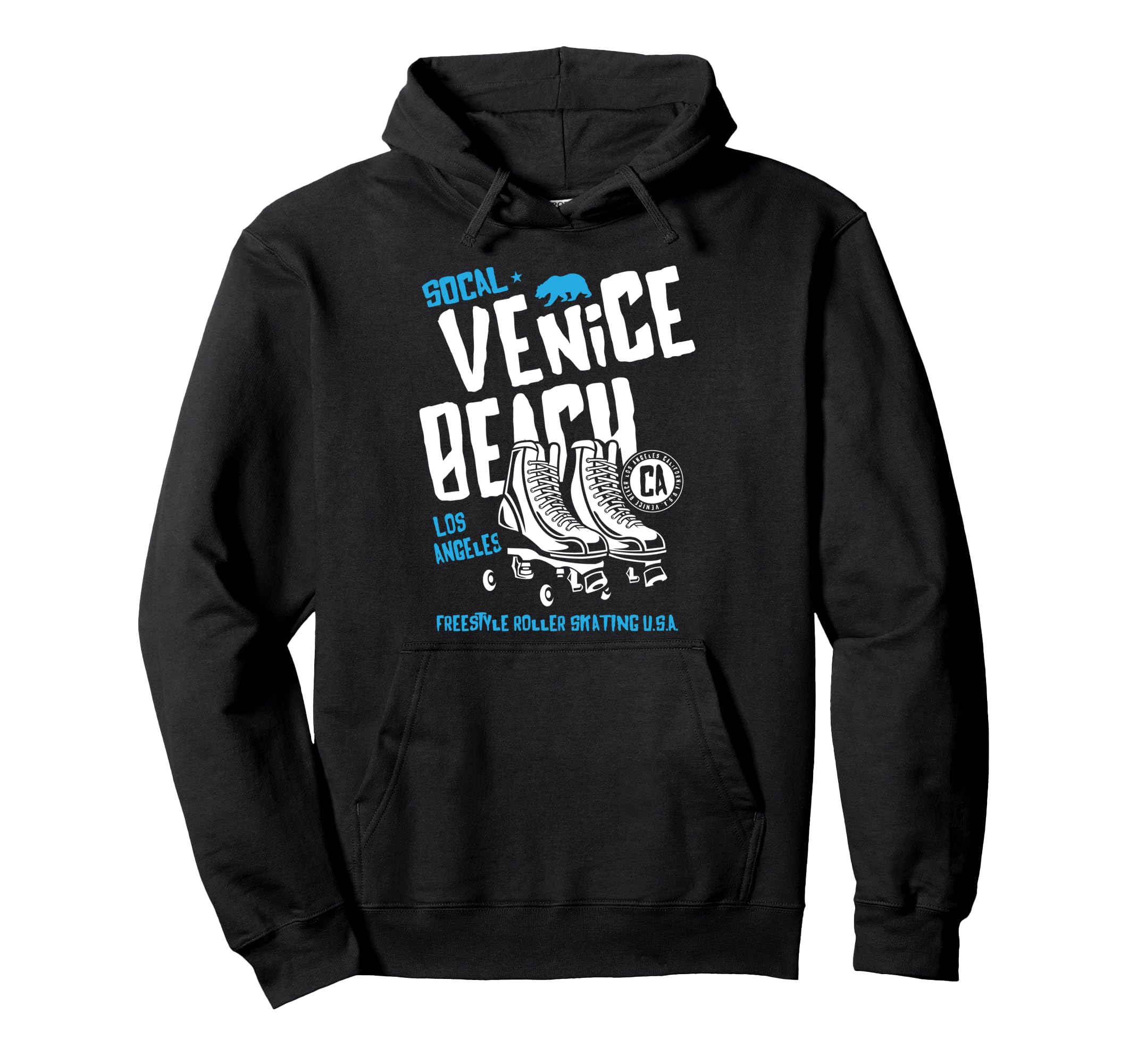 Venice Beach California Roller Skate Hoodie - Custom Art Print for Adults - T-Shirt, Sweatshirt, Hoodie