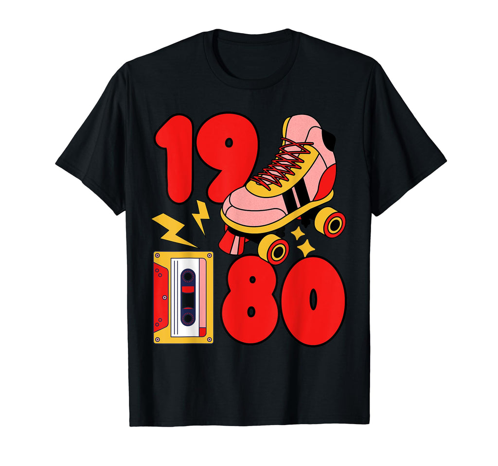 80S Vibes Mixed Tapes Roller Skates 1980 T-Shirt - Trendy Graphic Unisex - T-Shirt, Sweatshirt, Hoodie