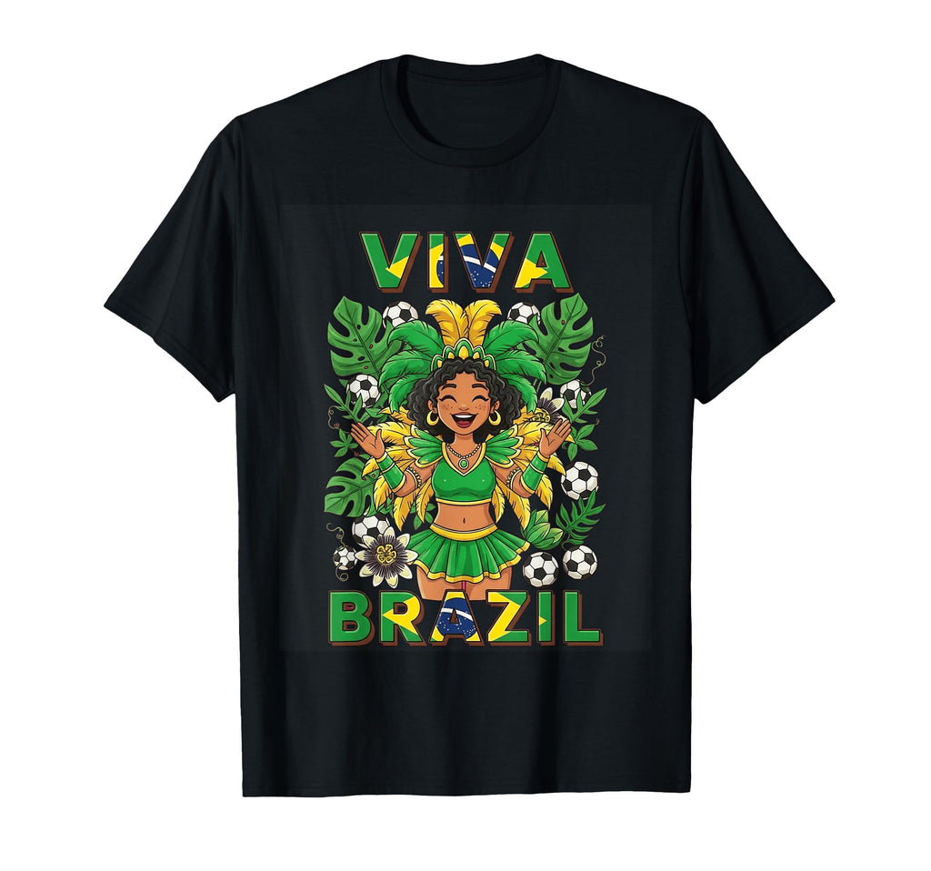 Viva Brazil Soccer Fan Tropical Vibe T-Shirt - Streetwear Style Unisex - T-Shirt, Sweatshirt, Hoodie