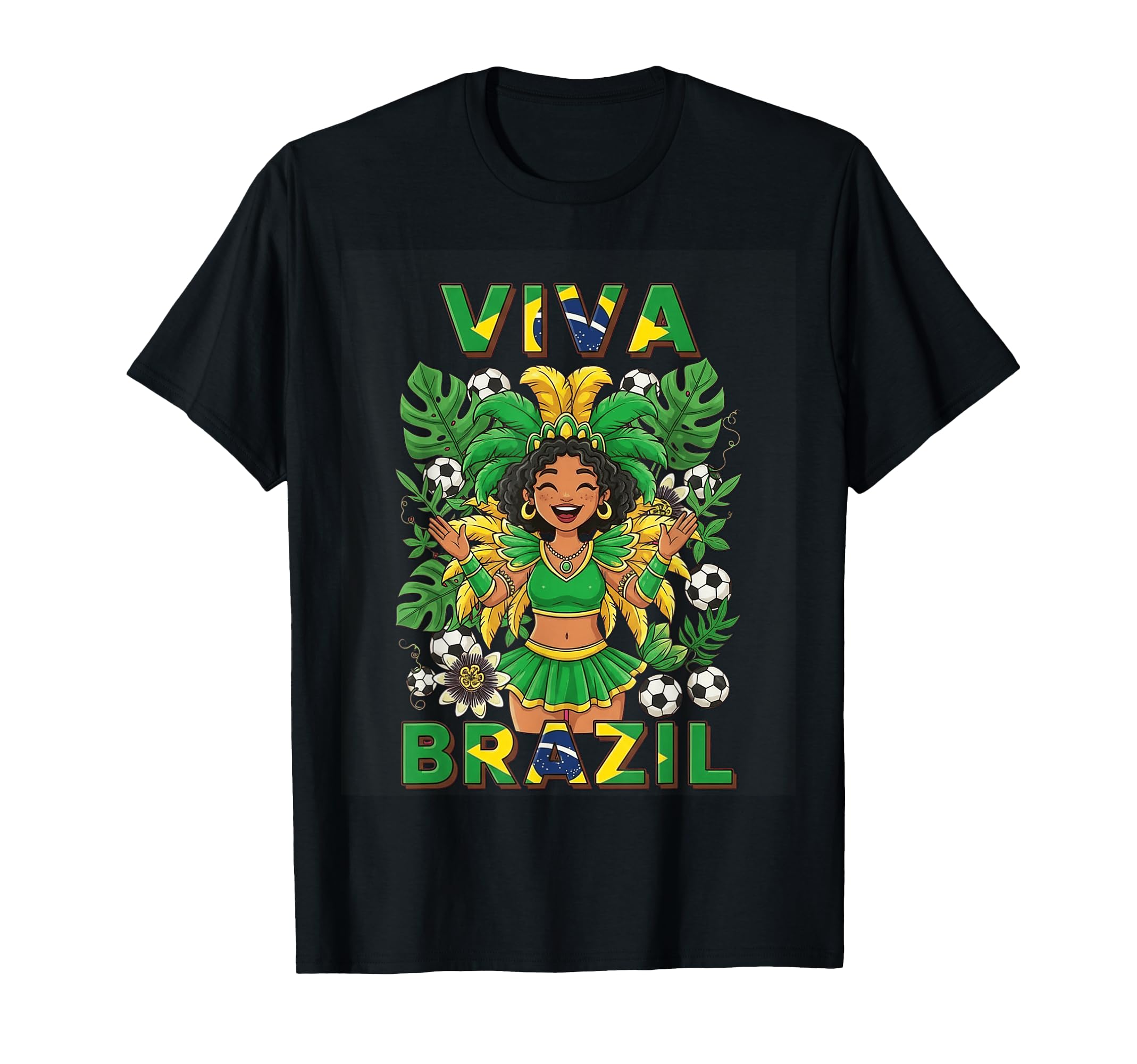 Viva Brazil Soccer Fan Tropical Vibe T-Shirt - Streetwear Style Unisex - T-Shirt, Sweatshirt, Hoodie
