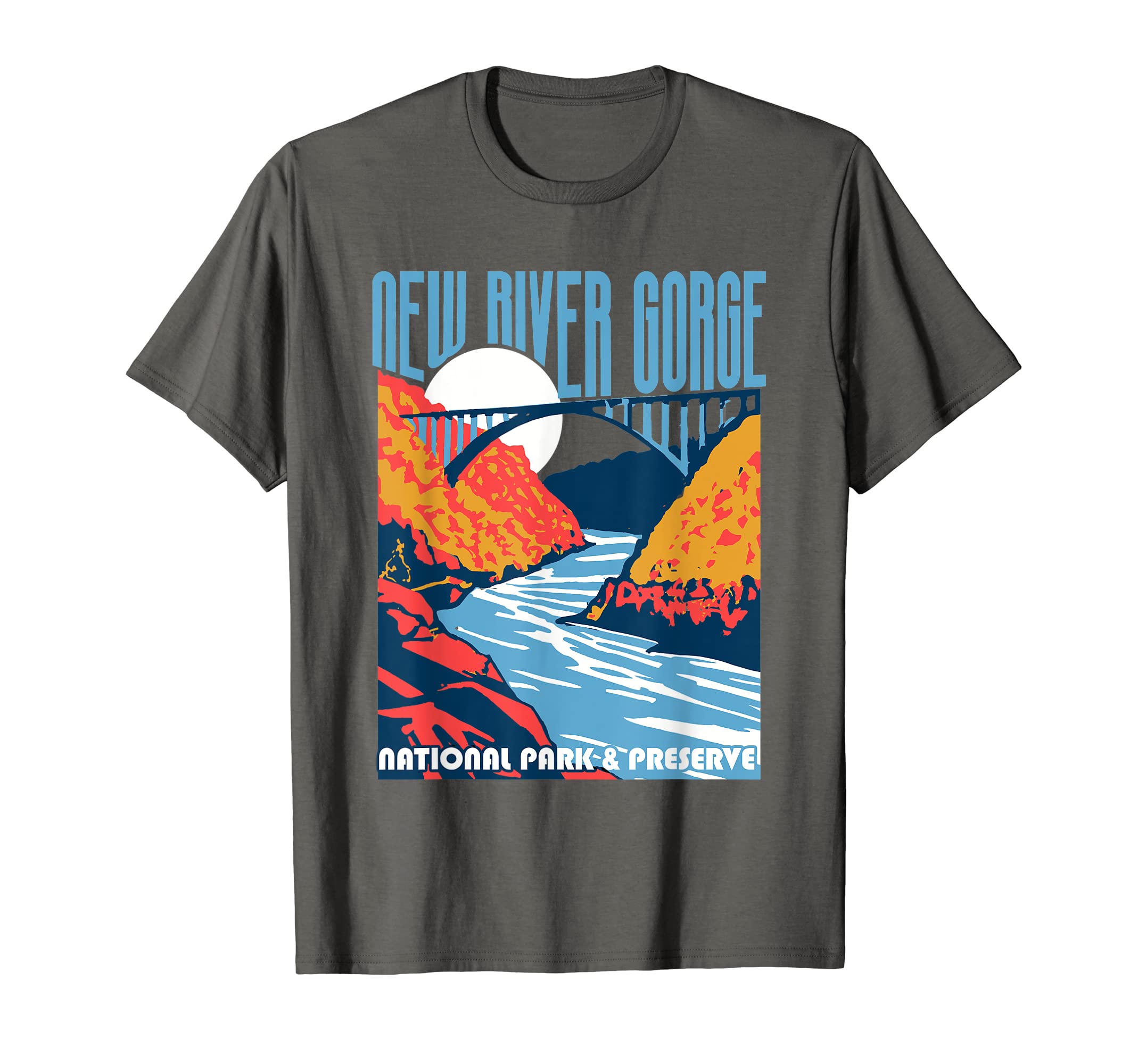 New River Gorge National Park West T-Shirt - Minimalist Print for Adults - T-Shirt, Sweatshirt, Hoodie
