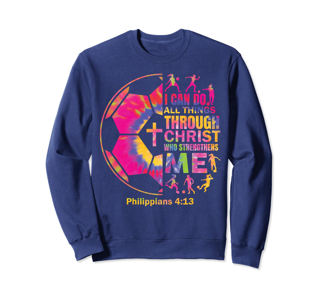 Soccer Teen Christian Christ Tie Dye Sweatshirt - Aesthetic Graphic Unisex - T-Shirt, Sweatshirt, Hoodie