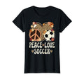 Peace Love Soccer Lover Leopard T-Shirt - Casual Everyday Wear for Adults - T-Shirt, Sweatshirt, Hoodie