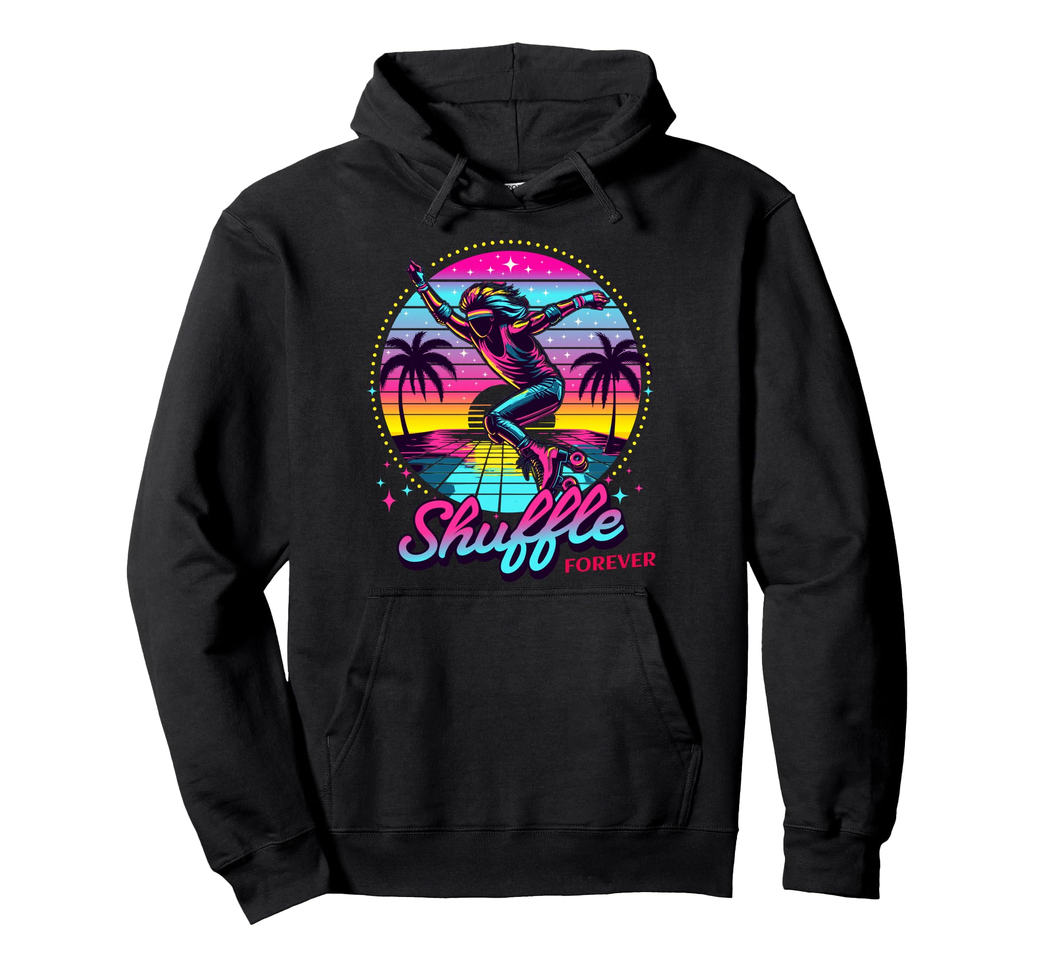 Shuffle Skate Roller Skating 80S Roller Hoodie - Trendy Graphic Men Women - T-Shirt, Sweatshirt, Hoodie