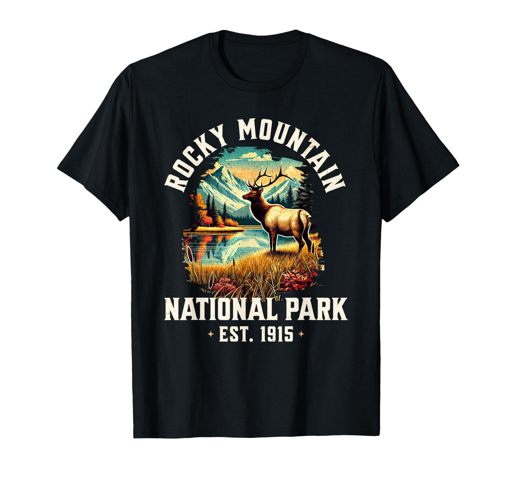 Rocky Mountains National Park Usa T-Shirt - Minimalist Print Unisex - T-Shirt, Sweatshirt, Hoodie