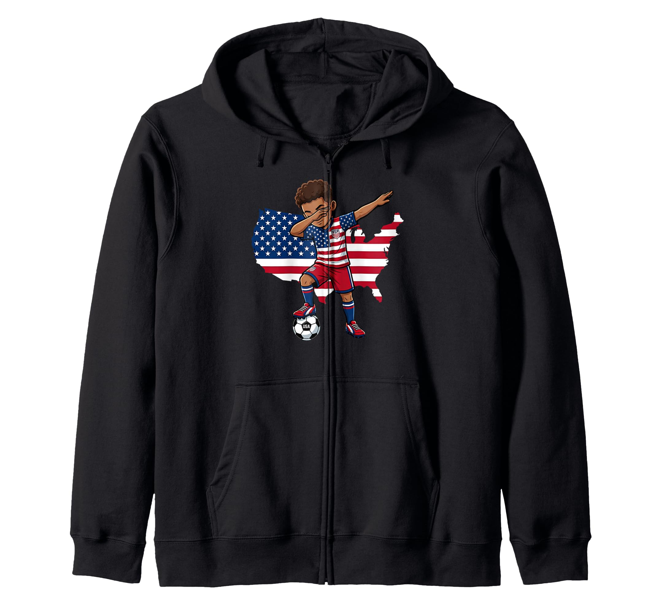 Usa Soccer Dab Patriotic T-Shirt - Minimalist Print Men Women - T-Shirt, Sweatshirt, Hoodie