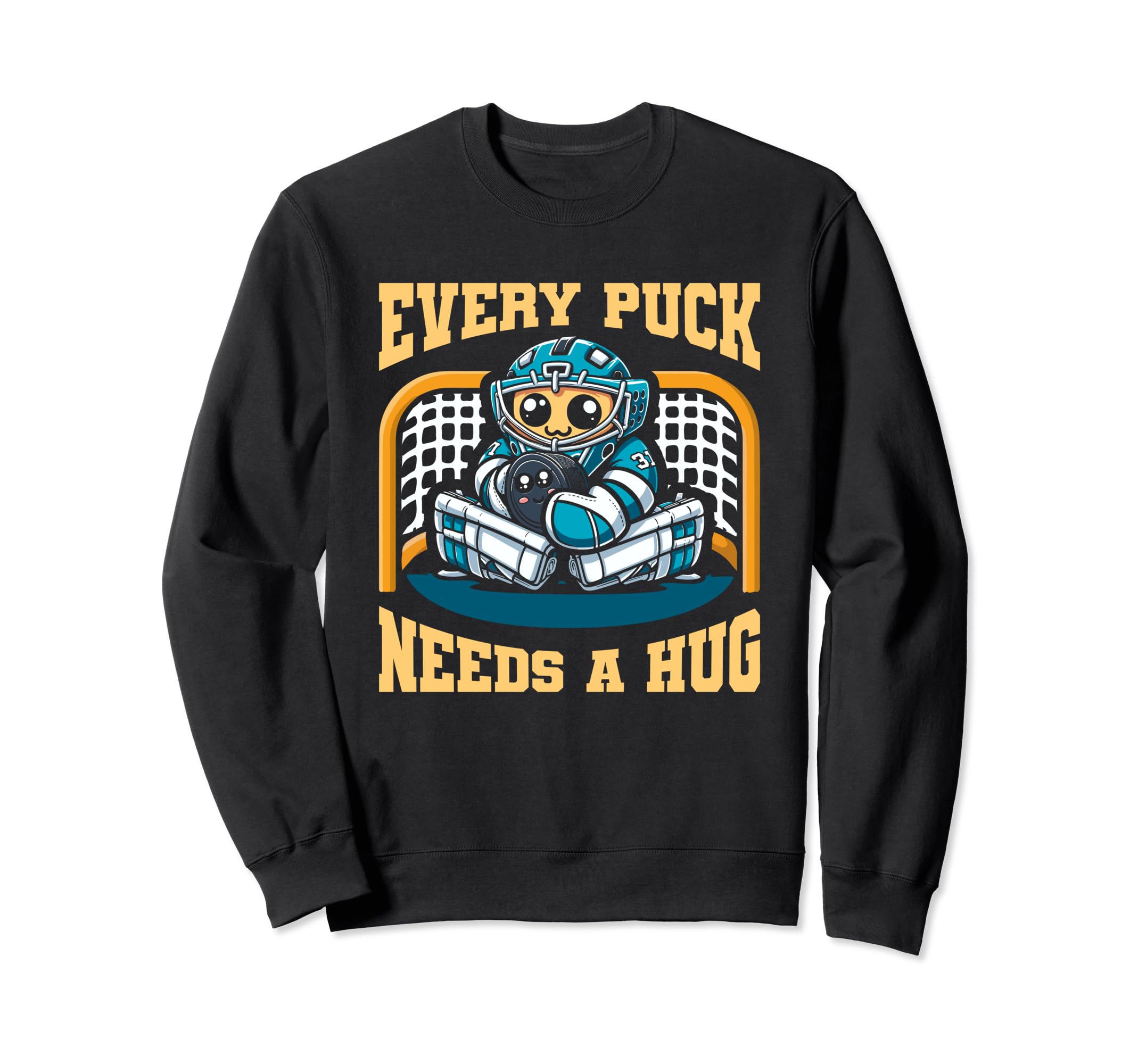 Ice Hockey Goalie Goalkeeper Sweatshirt - Custom Art Print Men Women - T-Shirt, Sweatshirt, Hoodie