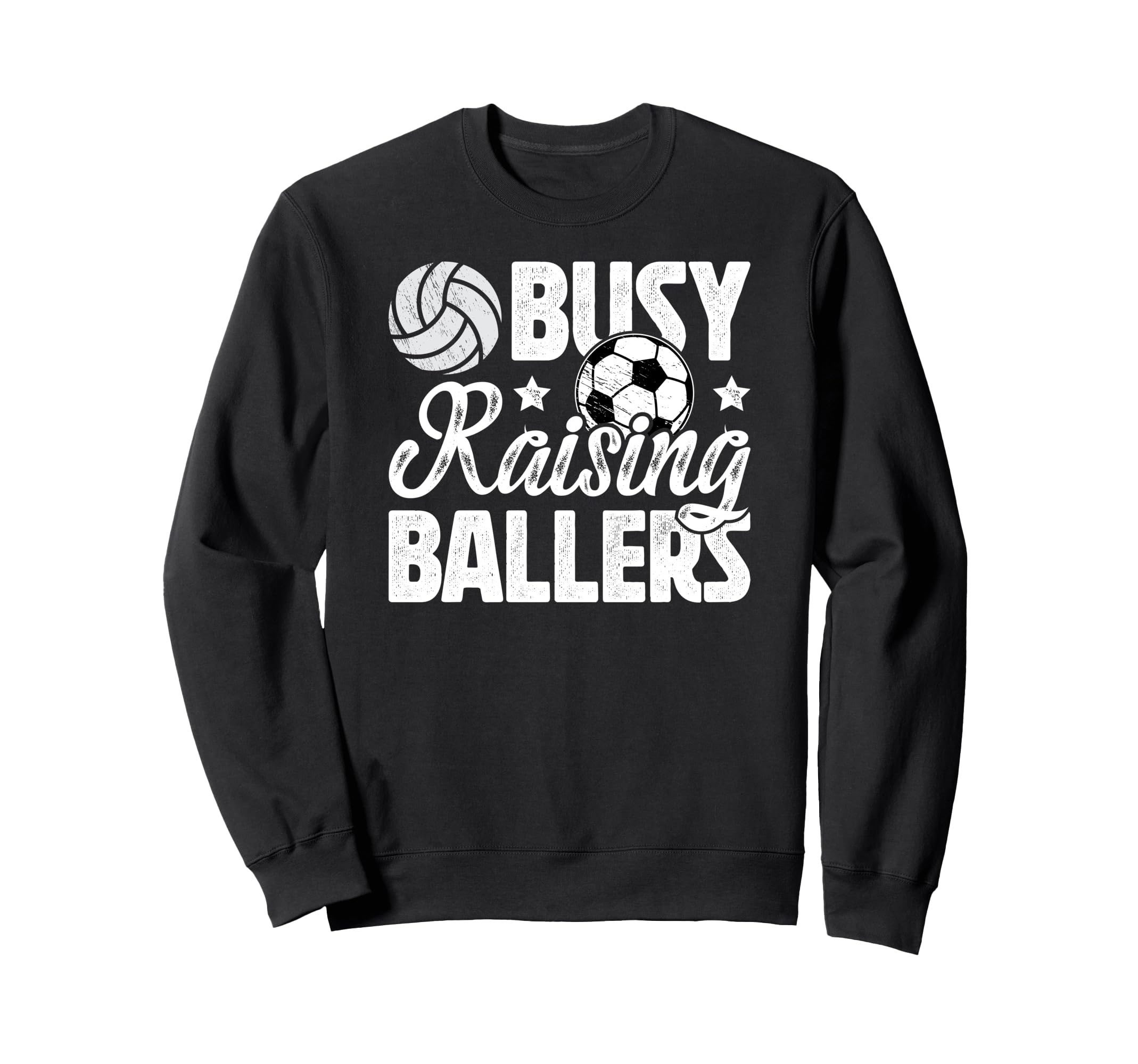 Busy Raising Ballers Volleyball Sweatshirt - Unique Graphic for Adults - T-Shirt, Sweatshirt, Hoodie