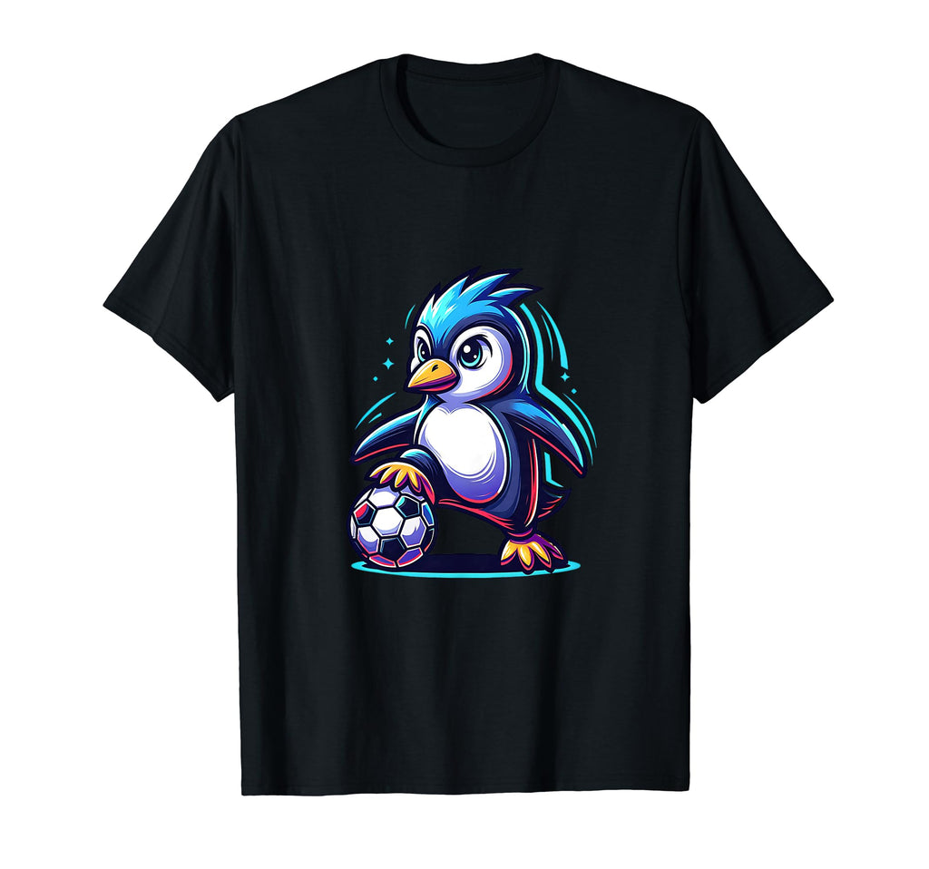 Penguin Bird Soccer Player Ball T-Shirt - Aesthetic Graphic for Adults - T-Shirt, Sweatshirt, Hoodie