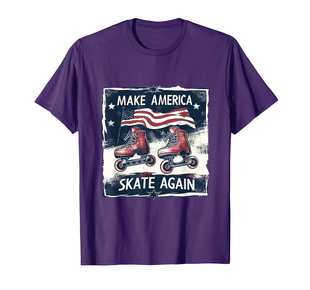 Funny Rollerskating Make America Skate T-Shirt - Fun Novelty Design Unisex - T-Shirt, Sweatshirt, Hoodie