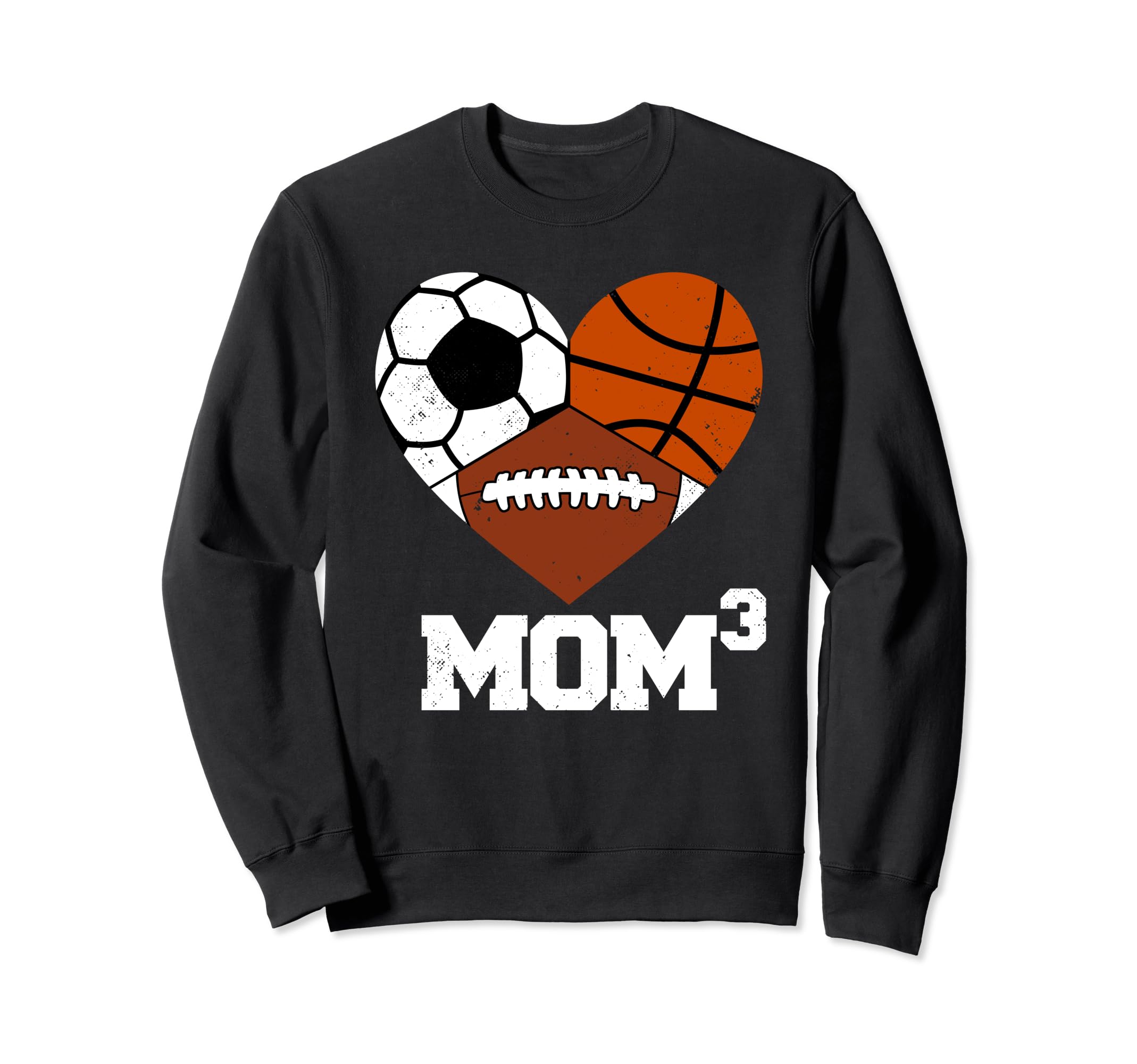 Mom Cubed Mom3 Mom Three Football Sweatshirt - Minimalist Print for Adults - T-Shirt, Sweatshirt, Hoodie