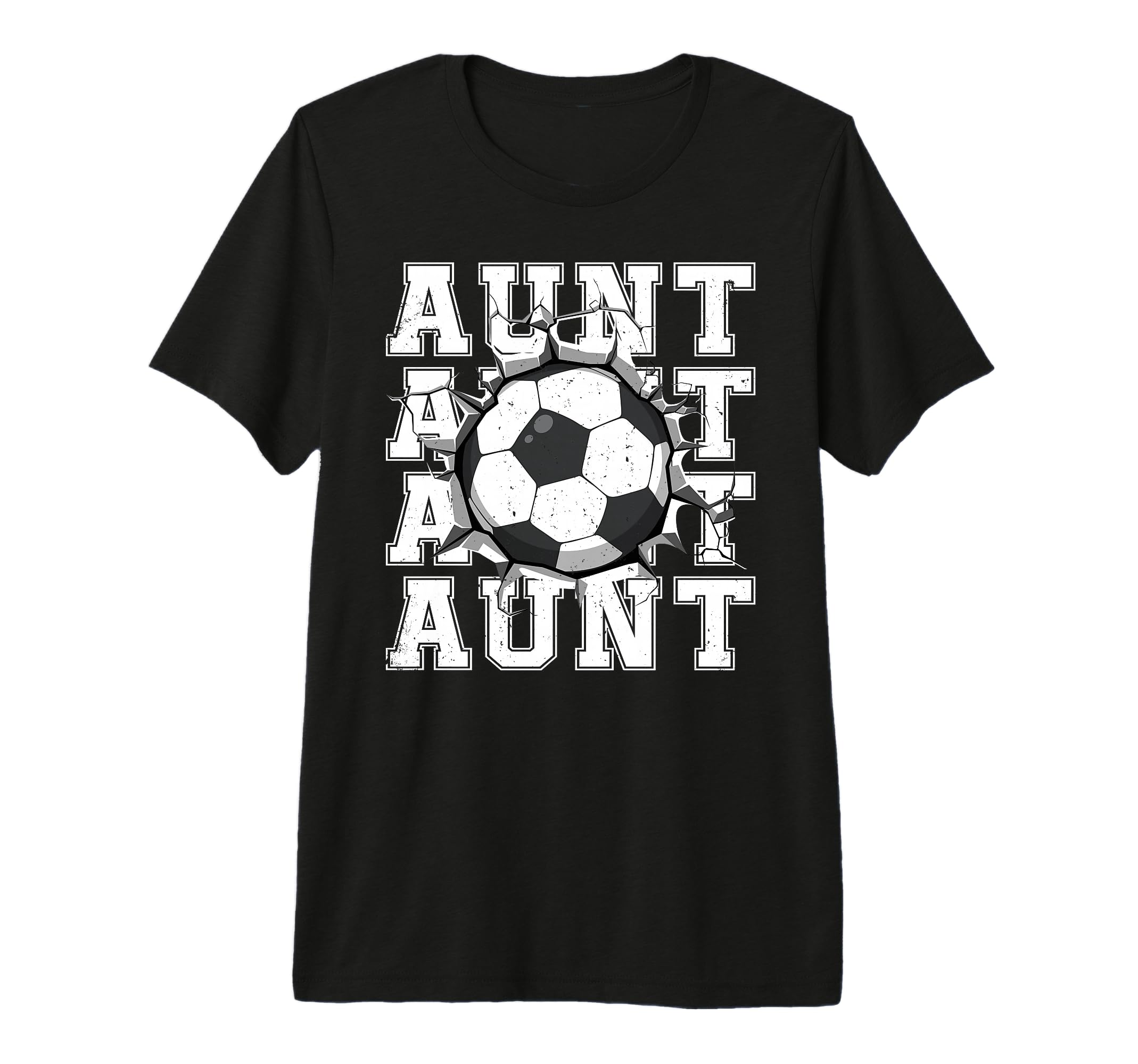 Soccer Aunt Cracked Wall Family Matching T-Shirt - Minimalist Print Unisex - T-Shirt, Sweatshirt, Hoodie