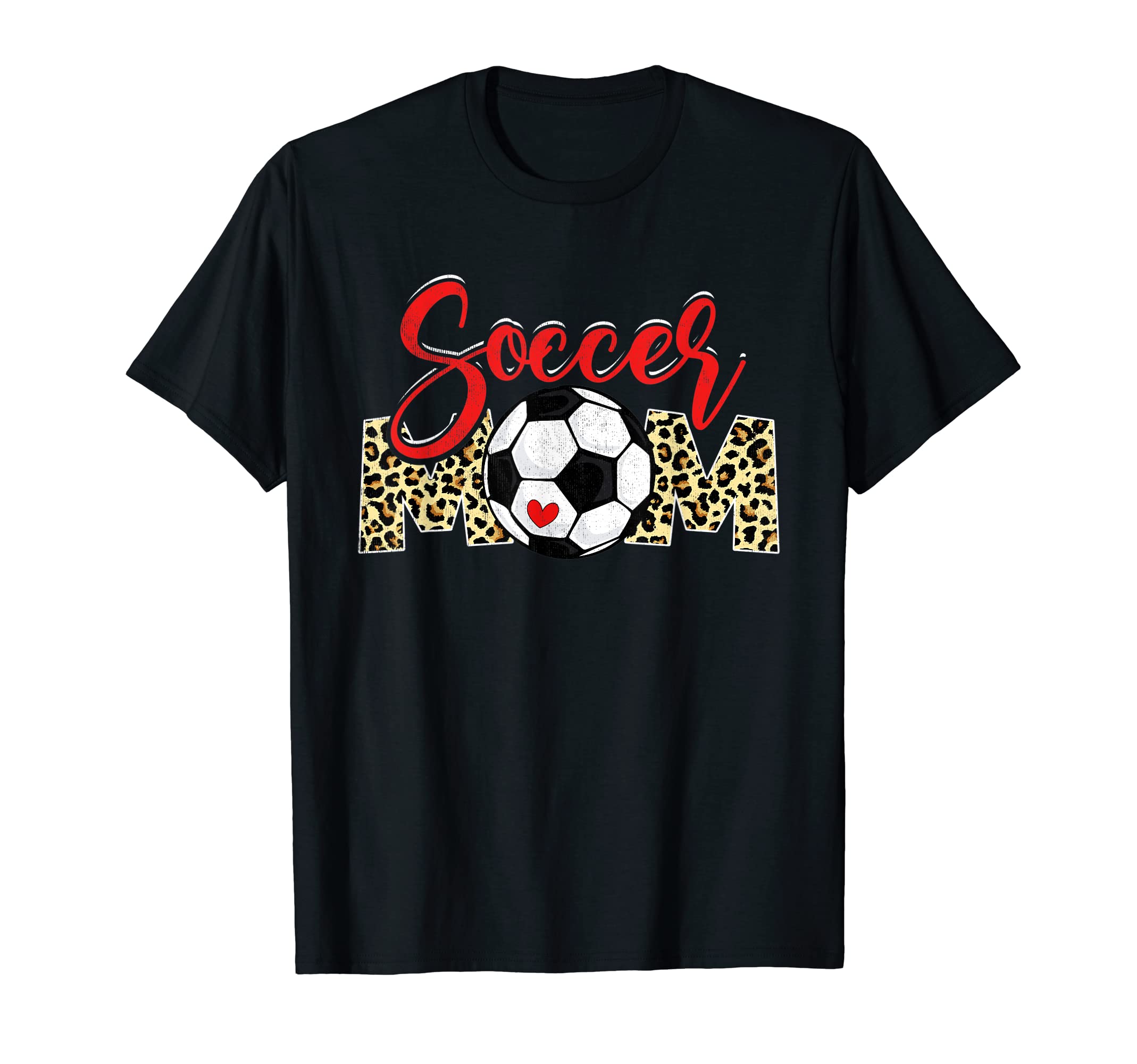 Sport Mom Leopard Mothers Day Soccer T-Shirt - Unique Graphic for Adults - T-Shirt, Sweatshirt, Hoodie