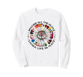 Imagine Hippie People Living Life Sweatshirt - Minimalist Print for Adults - T-Shirt, Sweatshirt, Hoodie