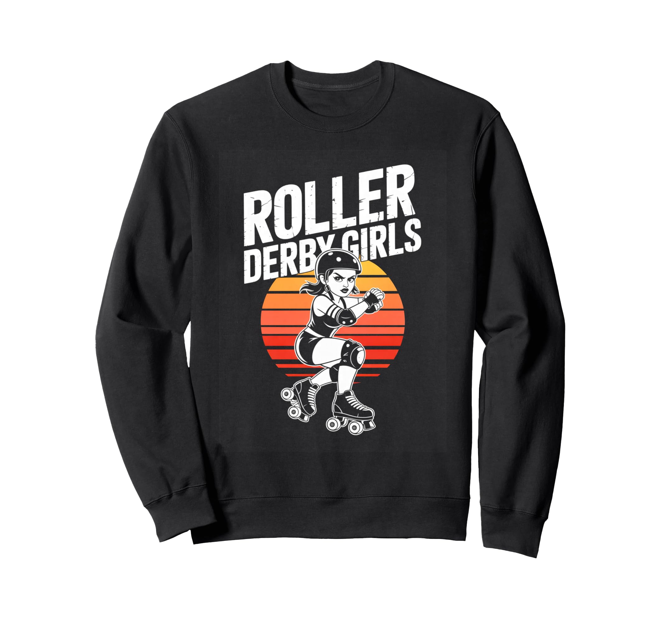 Roller Derby Roller Skate Sunset Art Sweatshirt - Novelty Apparel Men Women - T-Shirt, Sweatshirt, Hoodie