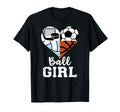 Ball Heart Soccer Volleyball T-Shirt - Trendy Graphic for Adults - T-Shirt, Sweatshirt, Hoodie