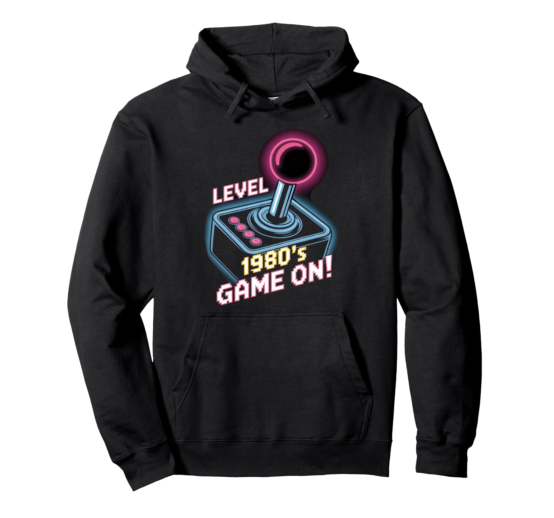 Level 1980S Game Arcade Joystick Hoodie - Streetwear Style Men Women - T-Shirt, Sweatshirt, Hoodie
