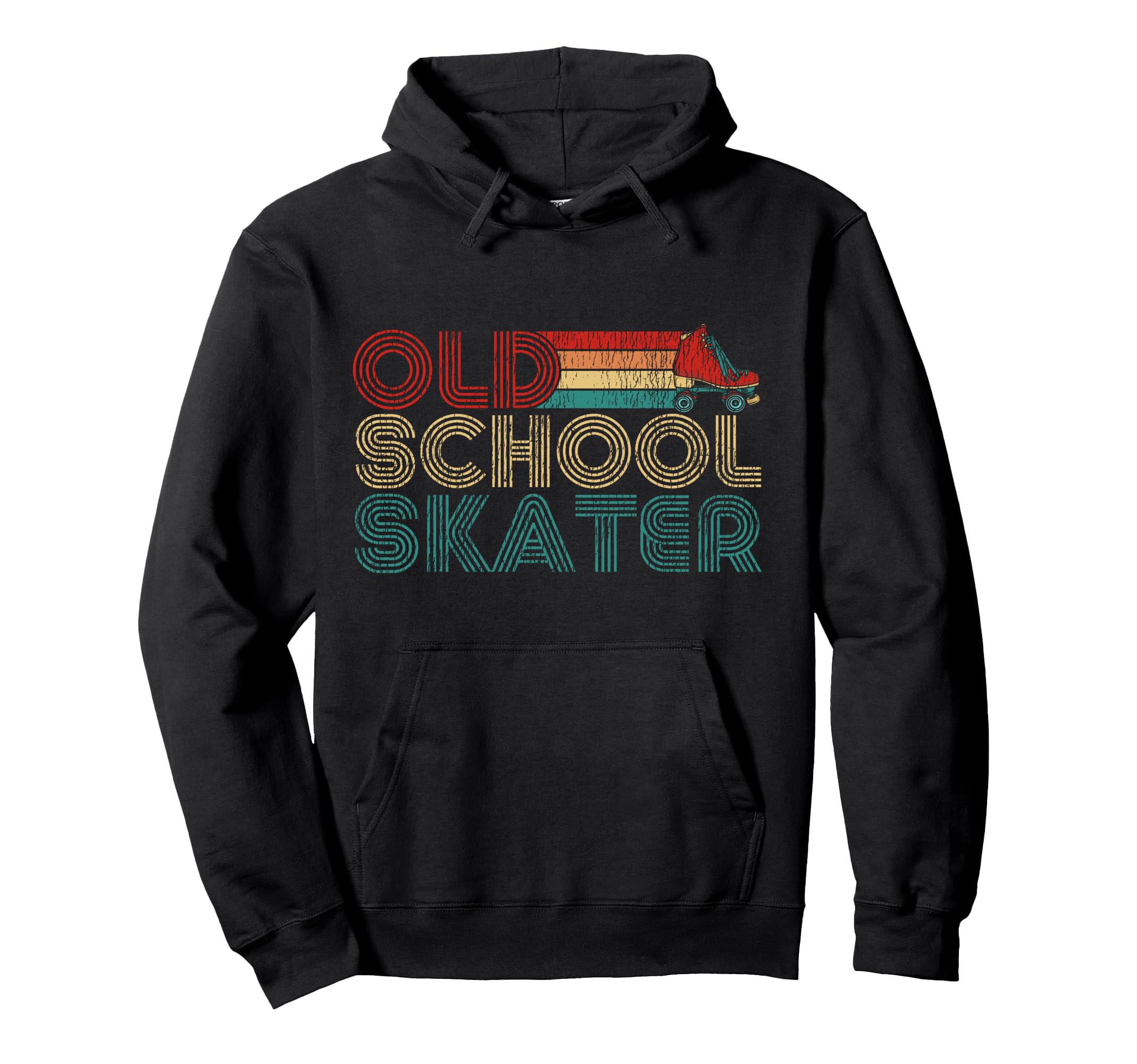 Roller Skating Skate 1970S Old School Hoodie - Minimalist Print for Adults - T-Shirt, Sweatshirt, Hoodie