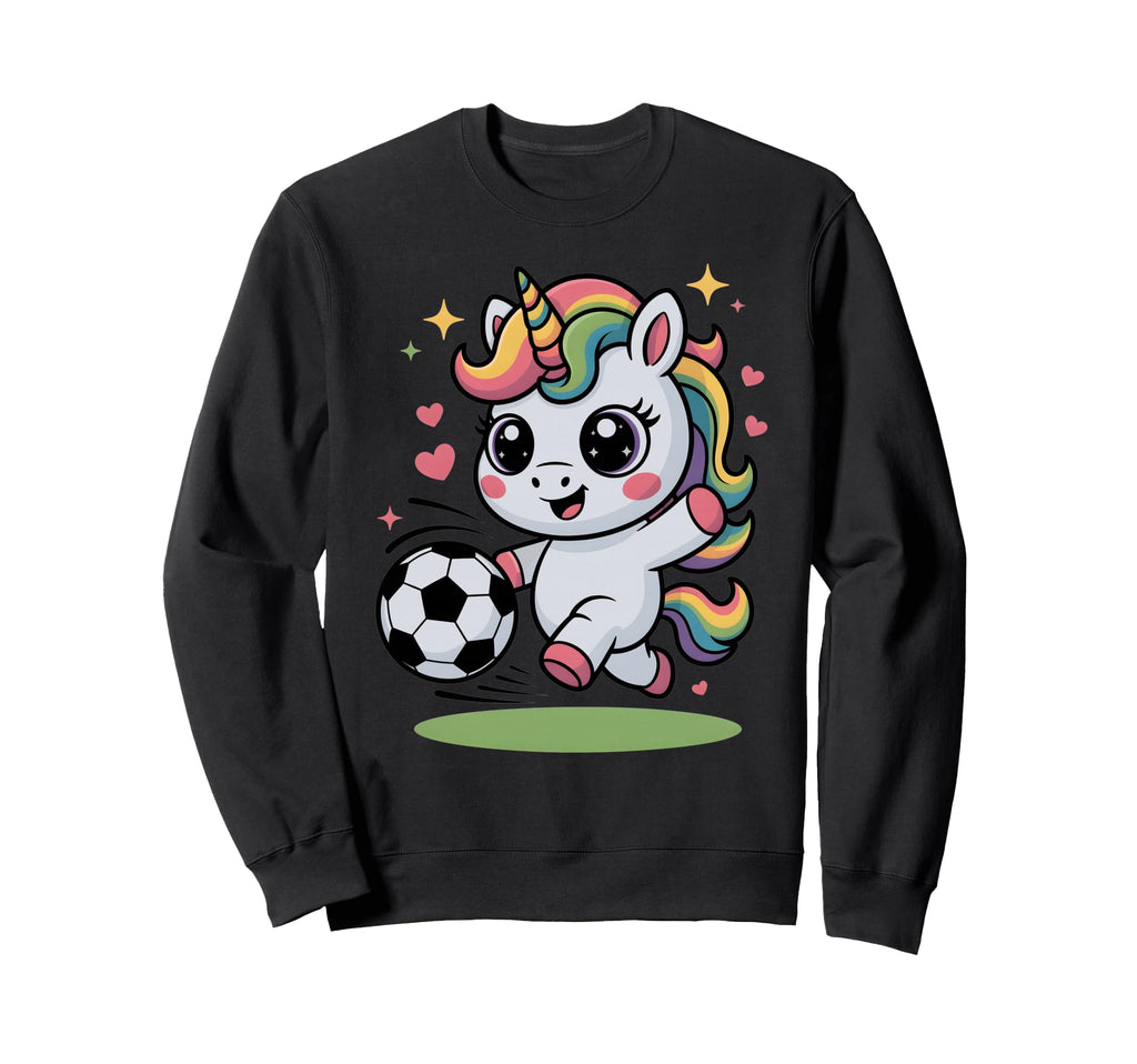 Funny Soccer Unicorn Training Just Sweatshirt - Graphic Print for Adults - T-Shirt, Sweatshirt, Hoodie