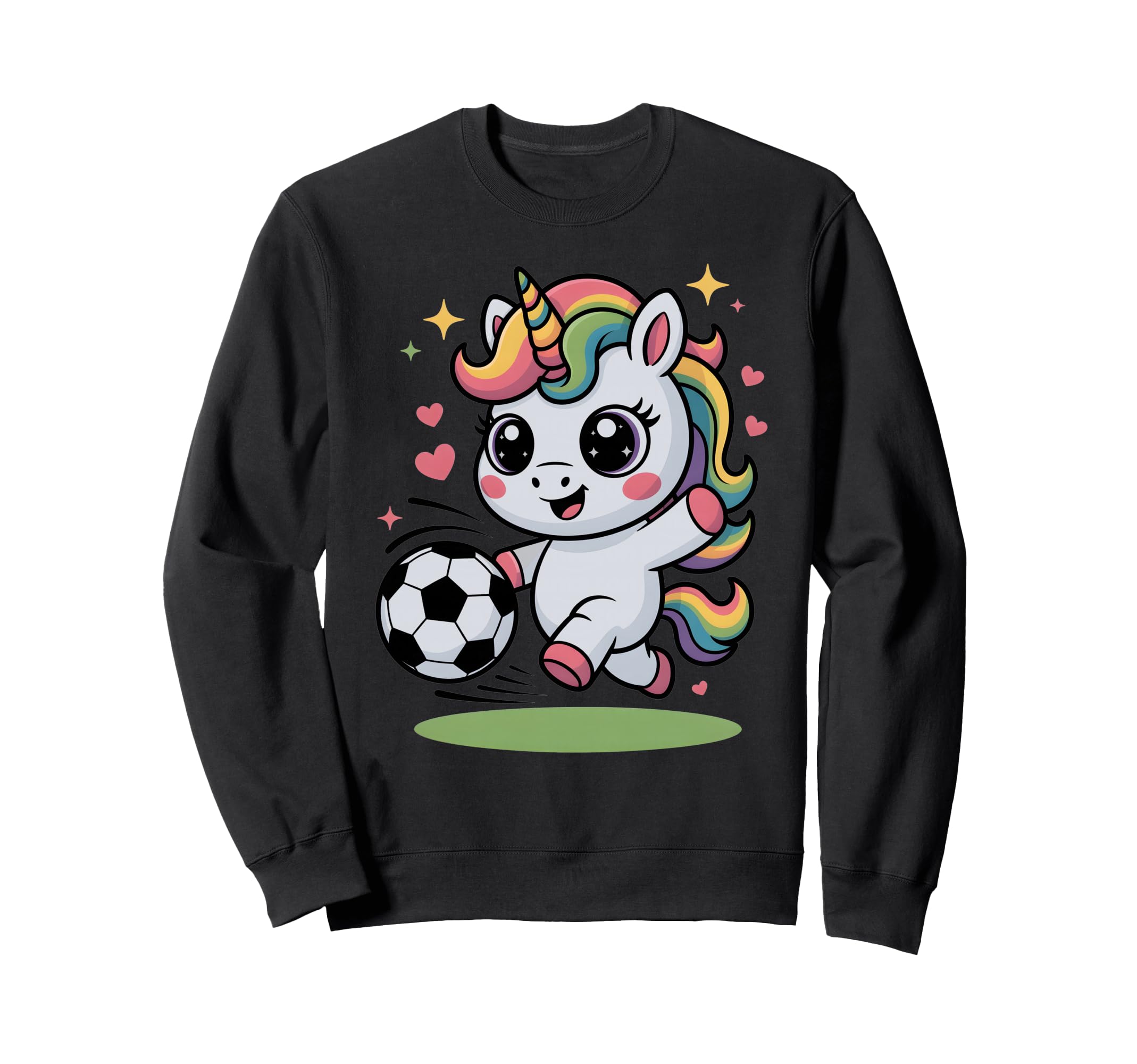 Funny Soccer Unicorn Training Just Sweatshirt - Graphic Print for Adults - T-Shirt, Sweatshirt, Hoodie