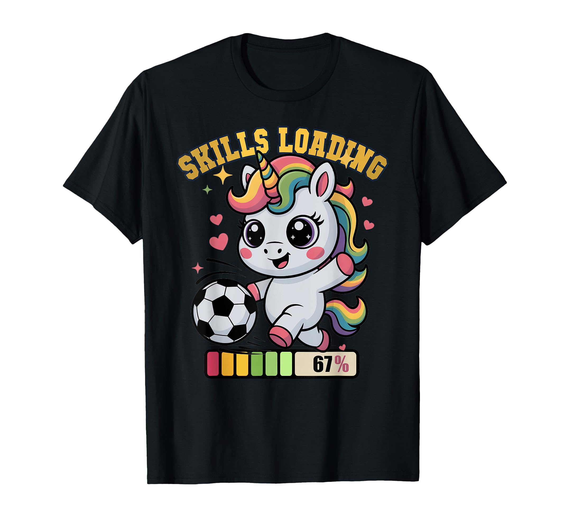 Kawaii Soccer Unicorn Skills T-Shirt - Fun Novelty Design for Adults - T-Shirt, Sweatshirt, Hoodie