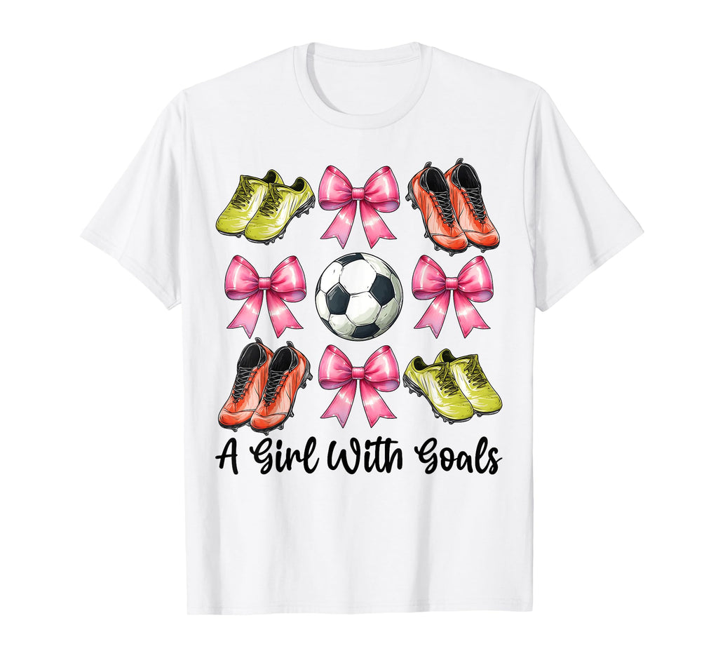 Goals Soccer Coquette Bow T-Shirt - Unique Graphic Men Women - T-Shirt, Sweatshirt, Hoodie