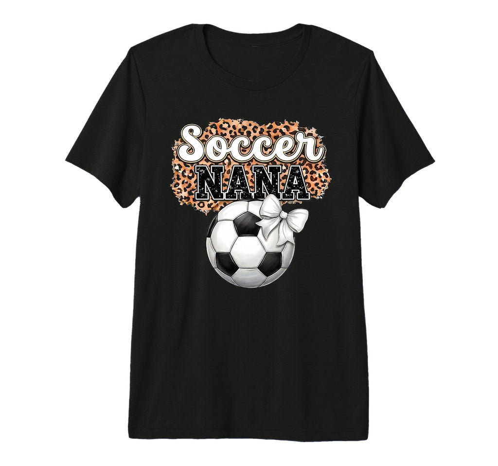 Soccer Nana Mothers Day Bow Grandma T-Shirt - Novelty Apparel Men Women - T-Shirt, Sweatshirt, Hoodie