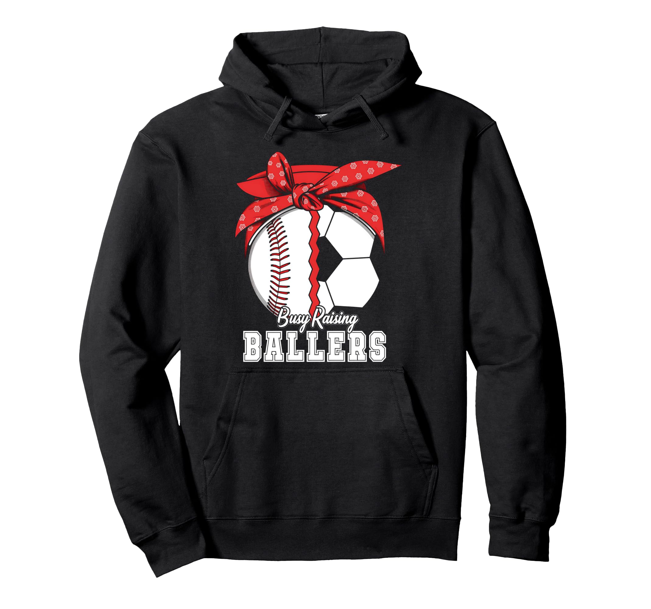 Baseball Soccer Busy Raising Ballers Hoodie - Minimalist Print Unisex - T-Shirt, Sweatshirt, Hoodie