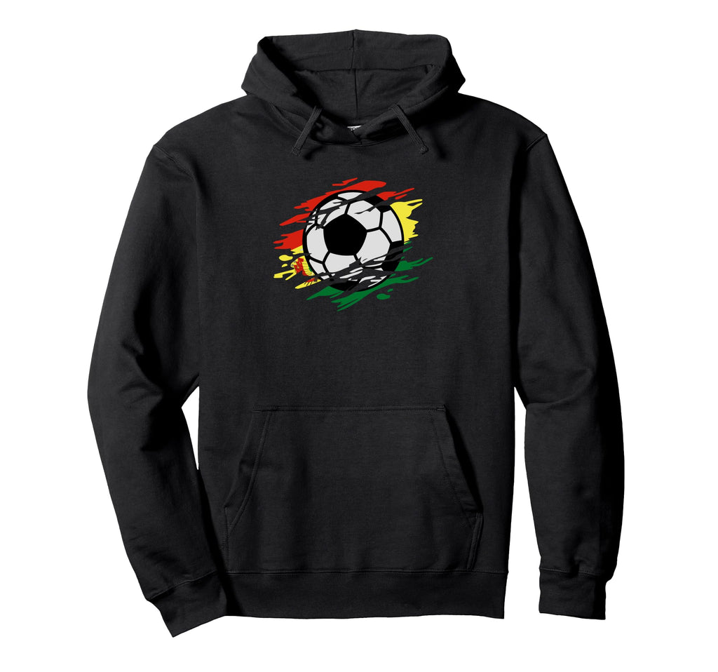 Bolivia Football And Bolivia Flag Hoodie - Novelty Apparel for Adults - T-Shirt, Sweatshirt, Hoodie